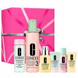 Clinique CLINIQUE_SET Great Skin Everywhere For Combination Oily Skin All About Clean żel do mycia twarzy 200ml + Clarifying Lotion 3 tonik złuszczający 487ml + Dramatically Different Moisturizing Gel żel nawilżający 125ml + żel do mycia twarzy 30ml + ton