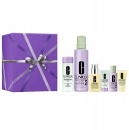Clinique CLINIQUE_Set Great Skin Everywhere For Dry Combination Skin All About Clean żel do mycia twarzy 200ml + Clarifying Lotion 2 tonik złuszczający 487ml + Dramatically Different Moisturizing Lotion+ emulsja nawilżająca 125ml + żel do mycia twarzy 30m