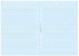 Filofax A5 Noteark Linjeret Bl�213x149x4mm 0,06kg (25stk) - (25 pce pr. uemballeret eller udpakket) (343001)