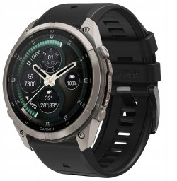 GK PROTECTION Pasek Tech-Protect Silicone do Garmin Fenix 5 / 6 / 6 Pro / 7 / 8 / 8 Pro / E / 9 / 9 Pro 51 mm Obsidian Black (THP6087)