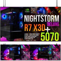 Komputer Adronix Komputer do gier Nightstorm Ryzen 7 7800X3D, RTX 5070 12GB DLSS 5, 32GB, 1TB M.2, Win11