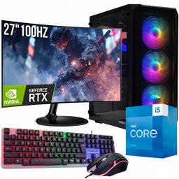 Komputer Adronix Komputer gamingowy Fury Shobo i5-14400F 32GB DDR5 RTX 5060 Ti 8GB 1TB M.2 +Monitor 27