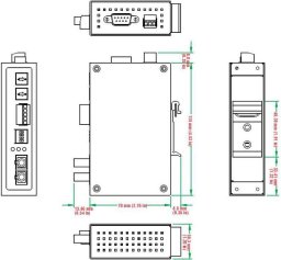 Konwerter światłowodowy Moxa ICF-1150-S-SC (43441)