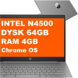Laptop HP Chromebook 14a-ne1000na Celeron N4500 / 4GB / 64GB / ChromeOS (BK1A2EA)