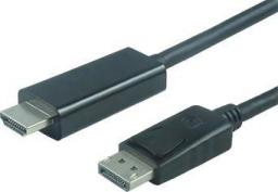 Kabel PremiumCord DisplayPort - HDMI 2m czarny (kportadk04-02)