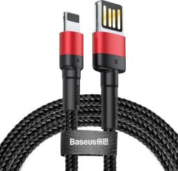 Kabel USB Baseus USB-A - Lightning 1 m Czarno-czerwony (CALKLF-G91)