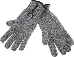  Eiger Knitted Glove w/Zipper Melange Black/Grey XL (47840)