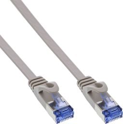  InLine Flat Patch kabel, U/FTP, Cat.6A, szary, 5m
