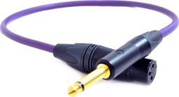 Kabel Melodika Jack 6.3mm - XLR 1m fioletowy