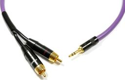 Kabel Melodika Jack 3.5mm - RCA (Cinch) x2 6m fioletowy