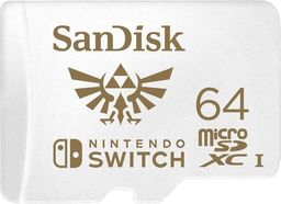 Karta SanDisk Nintendo Switch MicroSDXC 64 GB Class 10 UHS-I/U3 A1 V30 (SDSQXAT-064G-GNCZN)