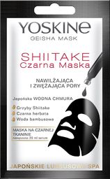  Yoskine Maseczka do twarzy Geisha Mask Shiitake Czarna Maska nawilżająca 20ml