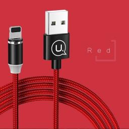 Kabel USB Usams USB-A - Lightning 1 m Czerwony (63738-uniw)