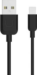 Kabel USB Usams USB-A - Lightning 1 m Czarny (63877-uniw)