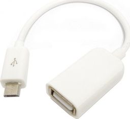 Adapter USB microUSB - USB Biały  (3940)