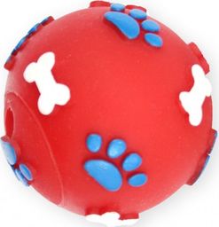  Aqua Nova PETNOVA PILKA ZE WZOREM LAPEK I KOSCI 6CM CZERW.VIN-BALL-S 3140