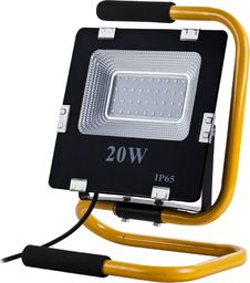  Art Lampa przenoś.zew.LED ART,20W,SMD,IP65, AC230V,W+stojak+przewód2m+wtyczka