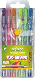 Cricco Długopisy żelowe fluorescencyjne 6 kolorów CRICCO
