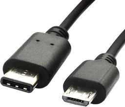 Kabel USB SmartGPS USB-C - microUSB 1 m Czarny
