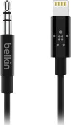 Kabel USB Belkin Lightning - mini Jack 3.5 mm 0.9 m Czarny (AV10172bt03-BLK)