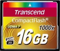 Karta Transcend 1000x Compact Flash 16 GB  (TS16GCF1000)