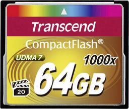 Karta Transcend 1000x Compact Flash 64 GB  (TS64GCF1000)