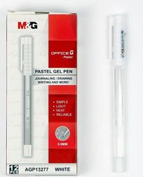  M&G Długopis żelowy OfficeG 0,8mm biały (12szt) M&G