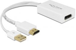 Adapter AV Delock HDMI - DisplayPort + USB-A biały (62496)