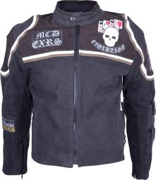 Sodager Skórzana kurtka motocyklowa Sodager Micky Rourke Kolor Czarno-graficzne, Rozmiar XL