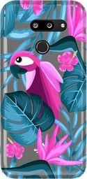  CaseGadget Nakładka do LG G8 Thinq papuga i kwiaty