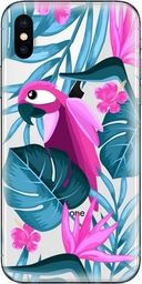  CaseGadget Nakładka do Apple iPhone X/XS papuga i kwiaty