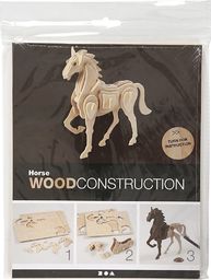  Creativ Company Puzzle 3D drewniane, koń