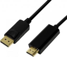 Kabel LogiLink DisplayPort - HDMI 5m czarny (CV0129)