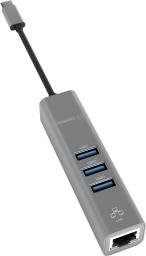 HUB USB TerraTec Connect C2 1x RJ-45  + 3x USB-A 3.0 (251735)
