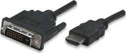 Kabel Manhattan HDMI - DVI-D 1m czarny (322782)