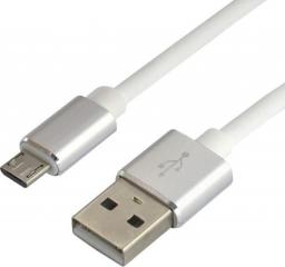 Kabel USB EverActive USB-A - microUSB 1 m Biały (CBS-1MW)