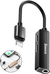 Adapter USB Baseus L52 Lightning - Jack 3.5mm + Lightning x2 Czarny  (CALL52-01)