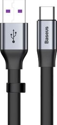Kabel USB Baseus USB-A - USB-C 0.23 m Czarno-szary (6953156293427)