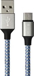 Kabel USB Devia USB-A - USB-C 1 m Niebieski (67514)