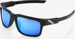  100% Okulary Type-S Matte Black HiPER Blue Multilayer Mirror Lens