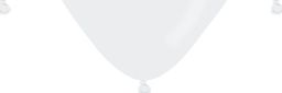 GMR Baloniki białe serca - 29 cm - 50 szt. uniwersalny
