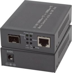 Konwerter światłowodowy EFB EFB Media Konverter 1x100/1000Mbit Rj45,1 x Gigabit SFP Port