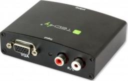 Adapter AV Techly D-Sub (VGA) - HDMI + RCA (Cinch) x2 czarny