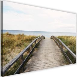 Feeby Obraz na płótnie – Canvas, drewniana droga przy morz 60x40
