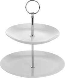 Excellent Houseware Patera 2-piętrowa na ciastka ciasto porcelanowa uniwersalny