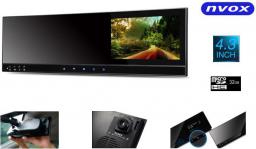 Wideorejestrator Nvox lusterko wsteczne LCD 4.3" rejestrator jazdy (DVR JW4380)