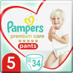 Pieluszki Pampers Pants Premium Care 5, 12-17 kg, 34 szt.