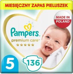 Pieluszki Pampers Premium Care 5, 11-16 kg, 136 szt.