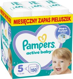 Pampers Pieluchy Active Baby 5, 11-16 kg, 150 szt.