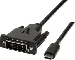 Kabel USB LogiLink USB-C - DVI-D 1.8 m Czarny (UA0331)